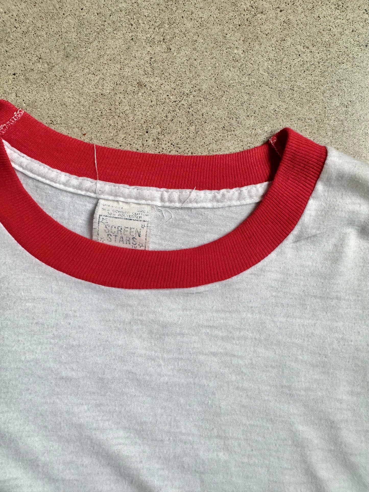 Vintage 1980s “Columbus We’re Making It Great!” Ringer Tee | Small