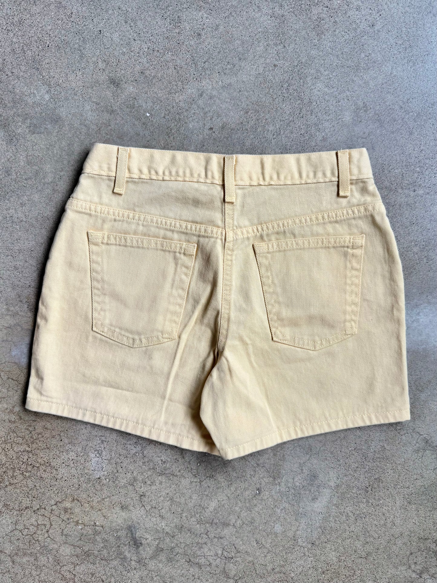 2000s Faded Glory Yellow Denim Shorts | Small
