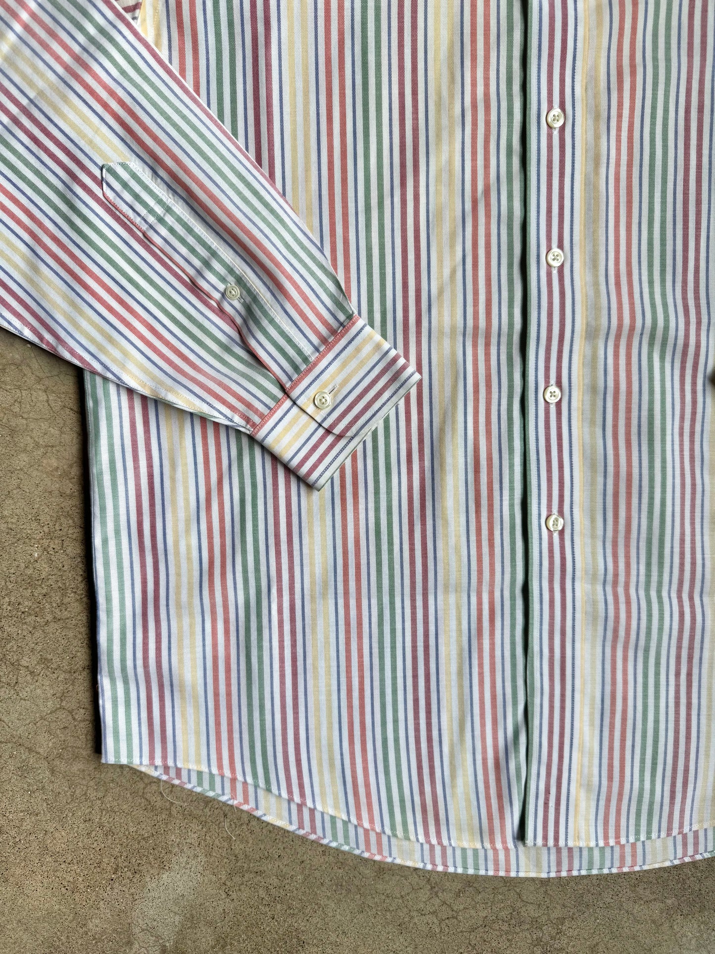 Brooks Brothers Pastel Striped Supima Cotton Button-Down Shirt | Large