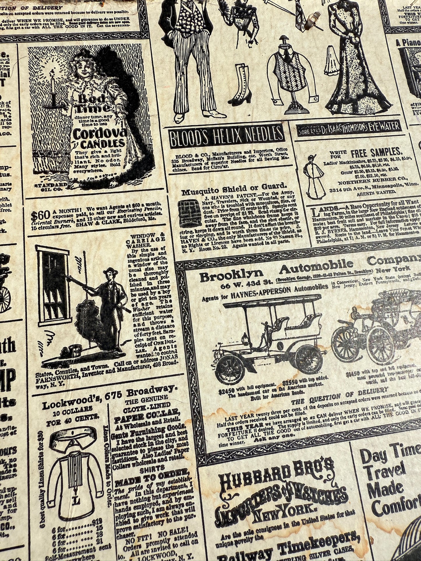 Vintage 1970s Sears Blue & Red Roller Skate Carrying Case