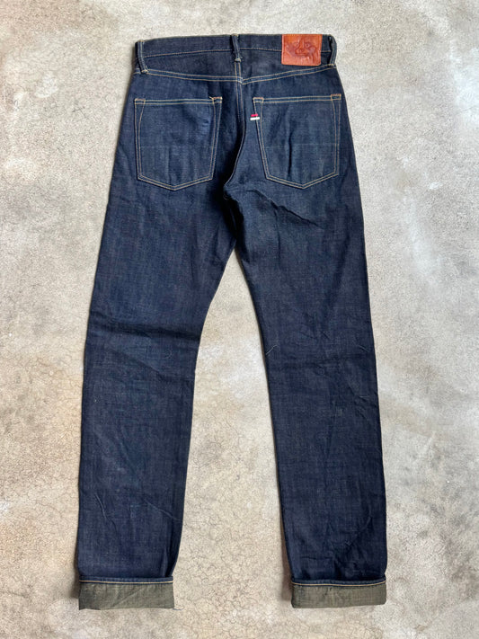Vintage-Style Tanuki Japanese Dark Wash Selvedge Jeans | Waist 30”