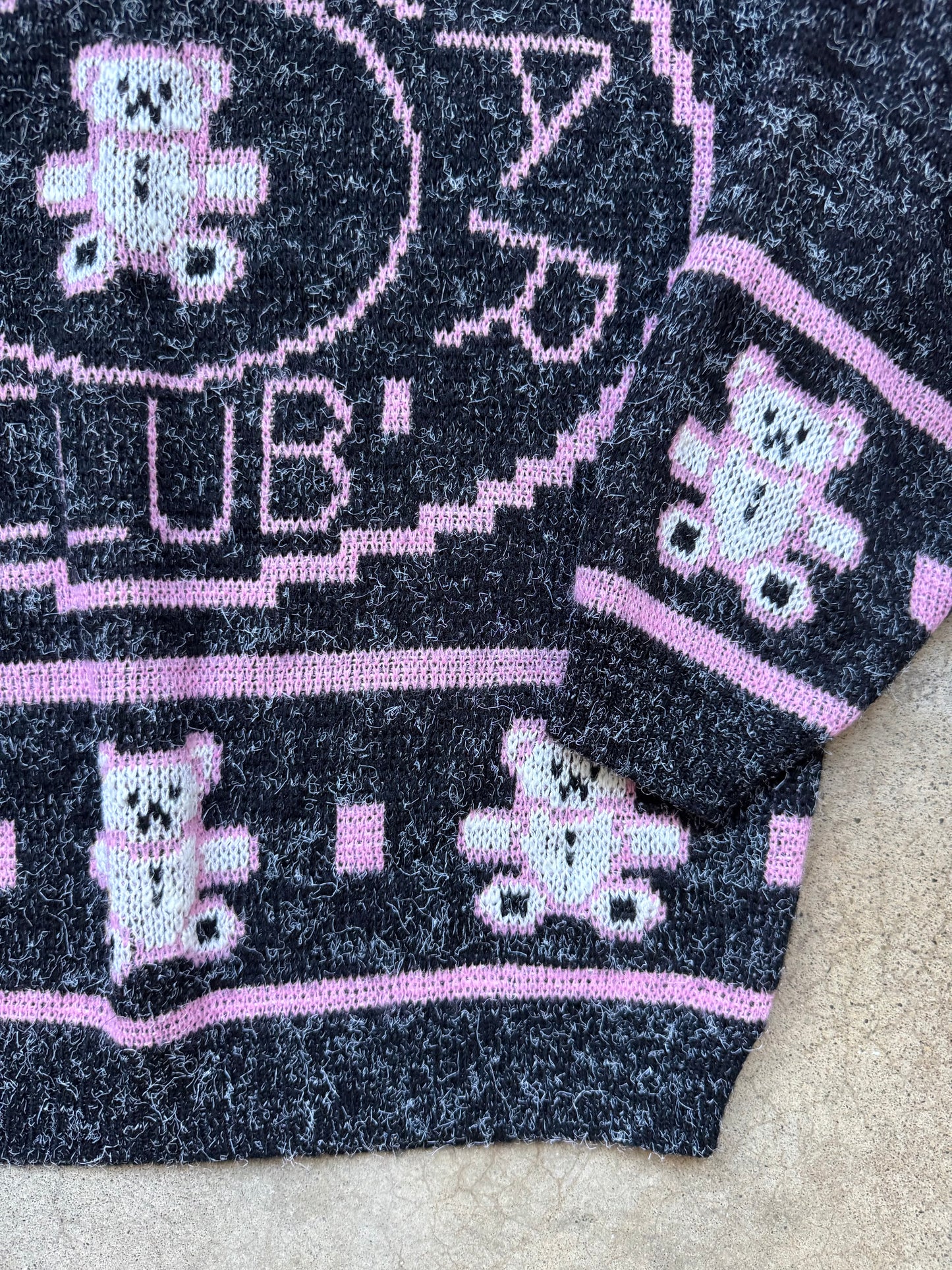 Vintage 1980s Adele Knitwear “Teddy Bear Club” Sweater | Medium