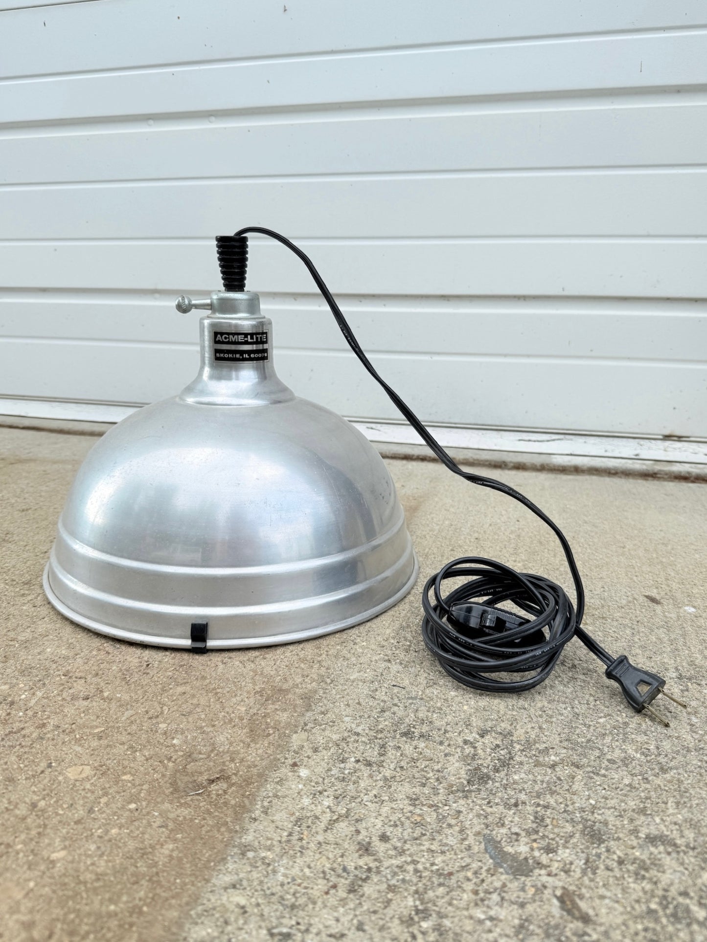 Vintage 1950s ACME Lite Metal Hanging Lamp