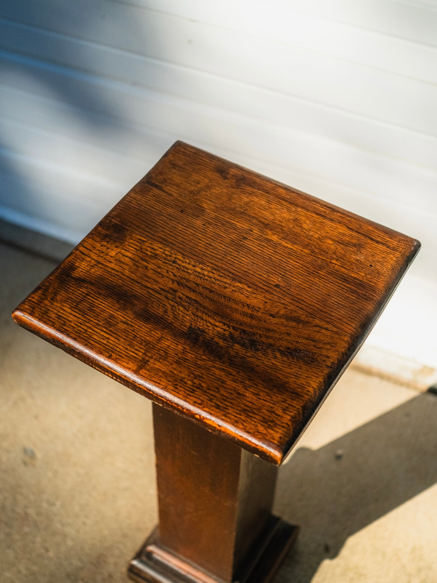 Antique 1900s Solid Oak Pedestal Table