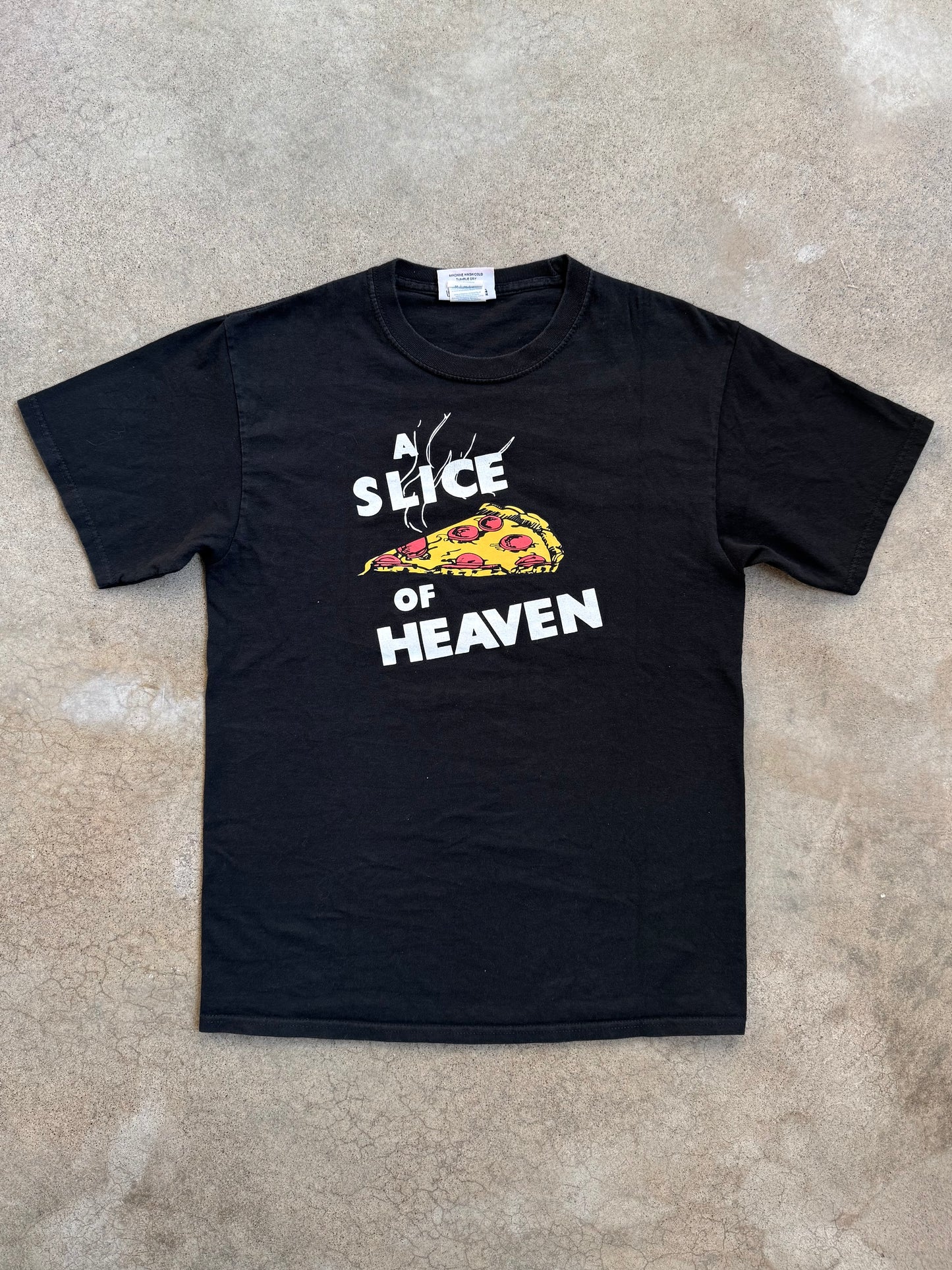 Vintage 1990s "A Slice of Heaven" Mystic Pizza Movie Graphic Tee | Medium