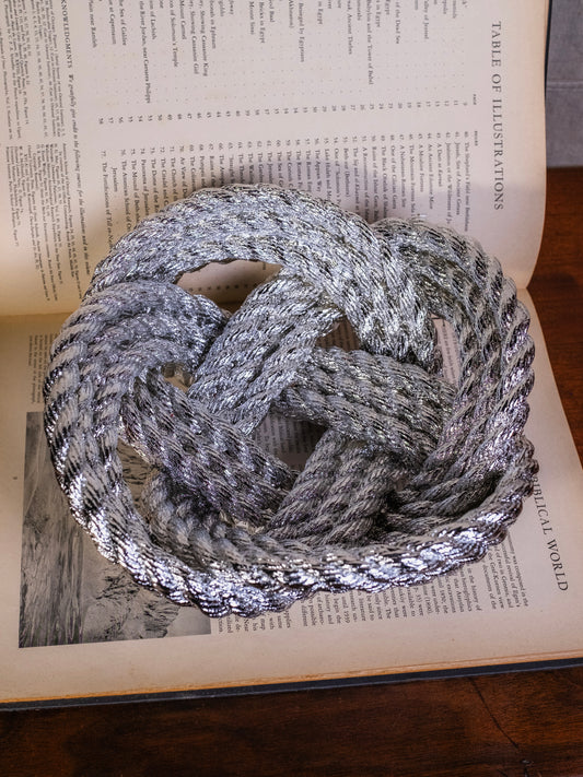 Harry Allen for Areaware Silver Chrome Knotted Rope Bowl