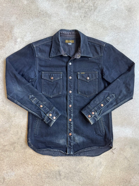 Iron Heart Japanese Selvedge Denim Overdyed CPO Shirt | Medium