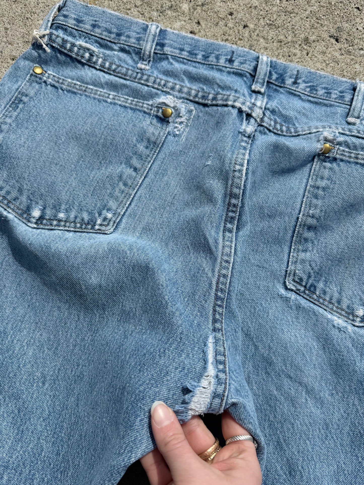 Wrangler Dale Earnhardt Distressed Jeans | Waist 38”