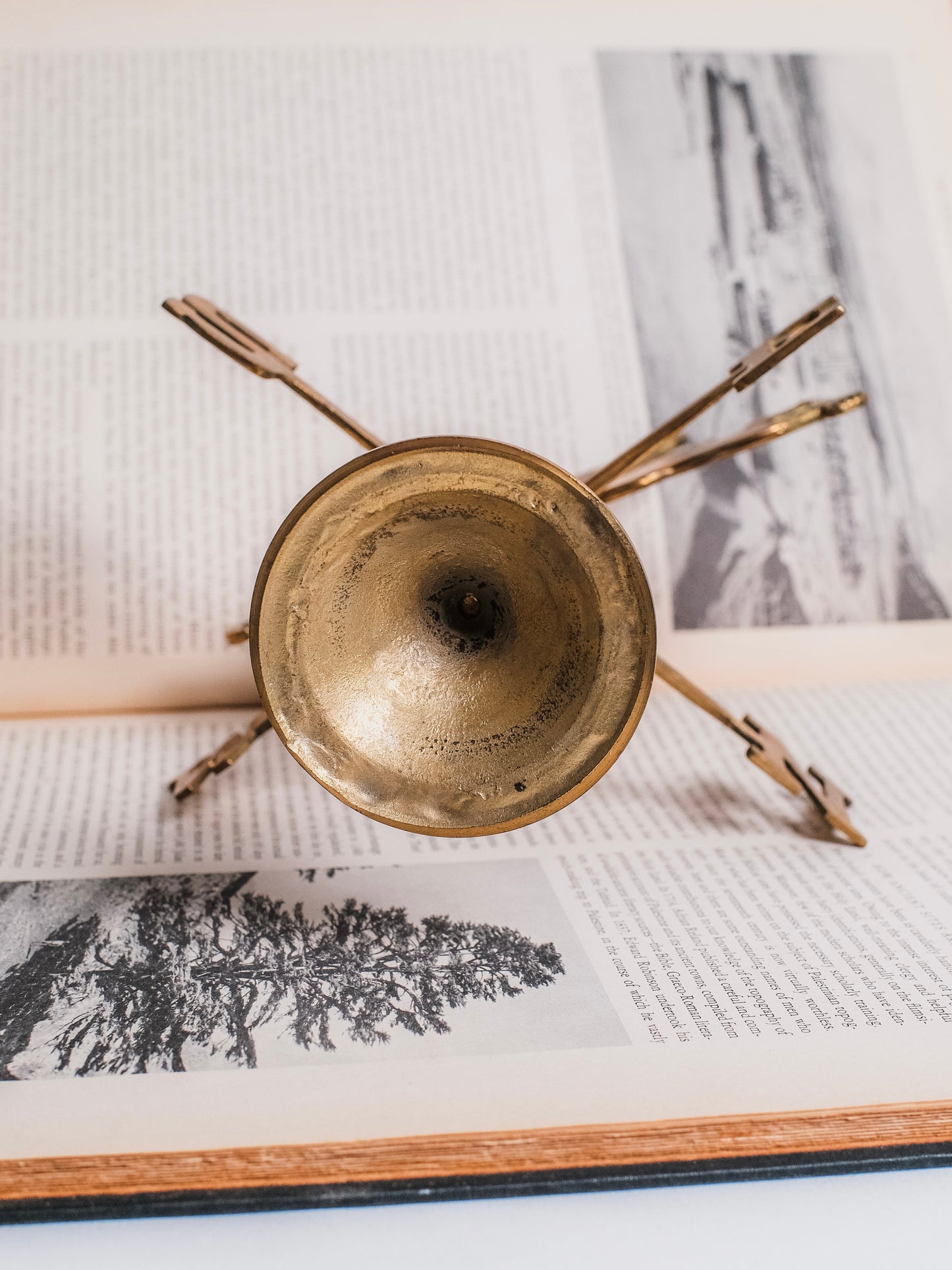 Vintage 1950s Solid Brass Angel Weathervane