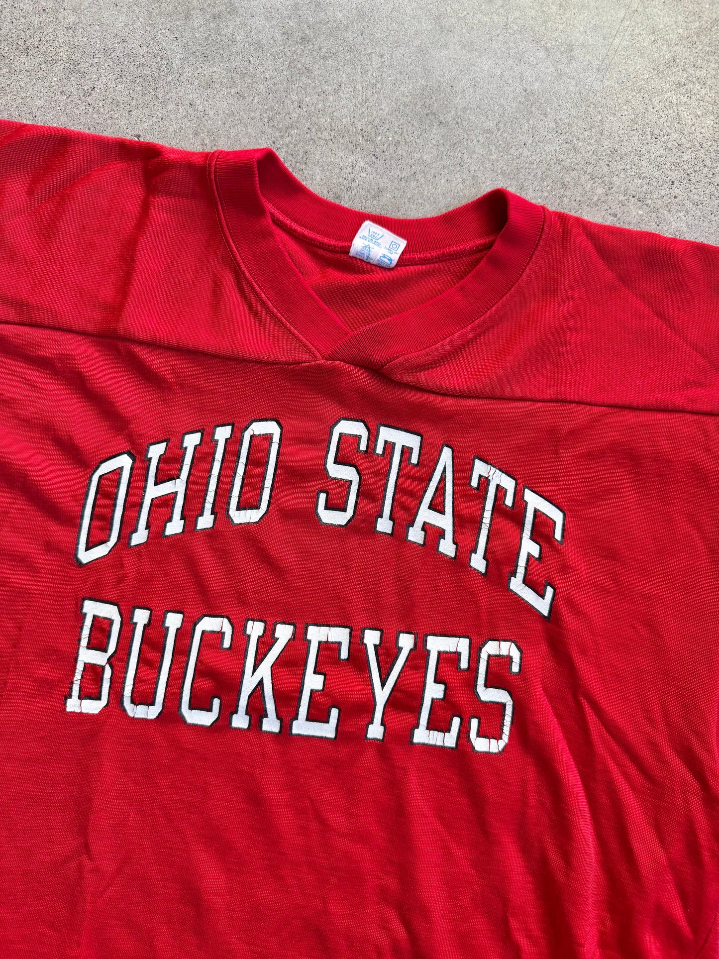 Vintage 1980s Champion Red Ohio State Football Jersey | Large