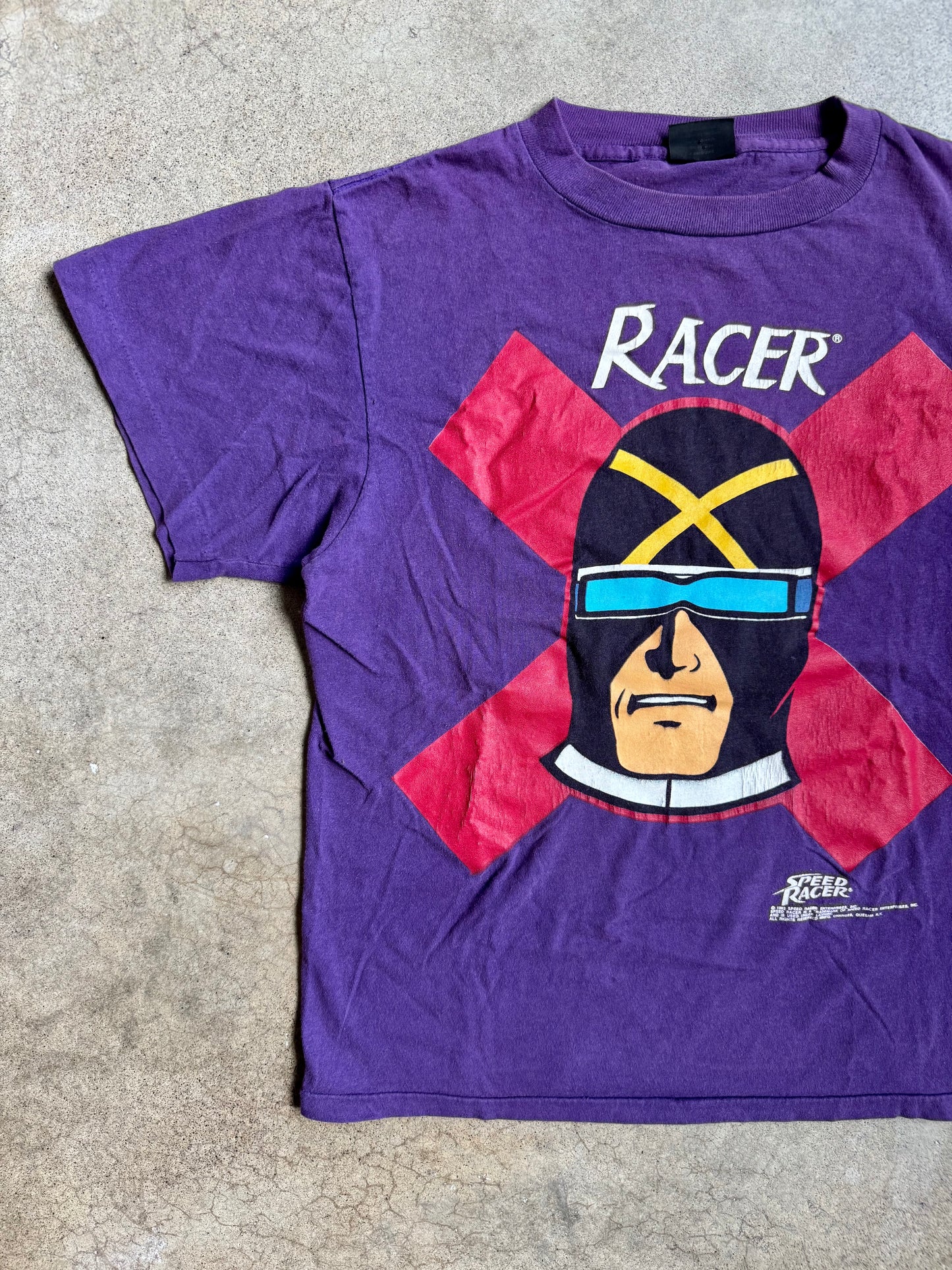 Vintage 1992 Purple Speed Racer Graphic Tee | Large