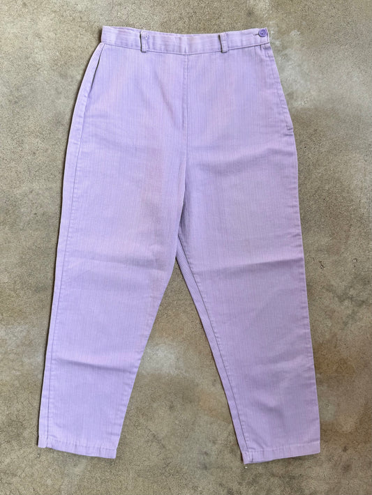 Vintage 1950s Handmade Lavender Purple Pedal Pusher Pants | XS