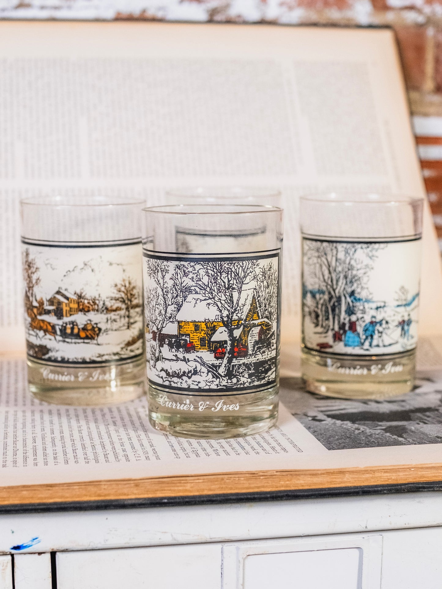 Vintage 1978 Currier & Ives Arby’s Collector’s Series Glasses | Set of 4