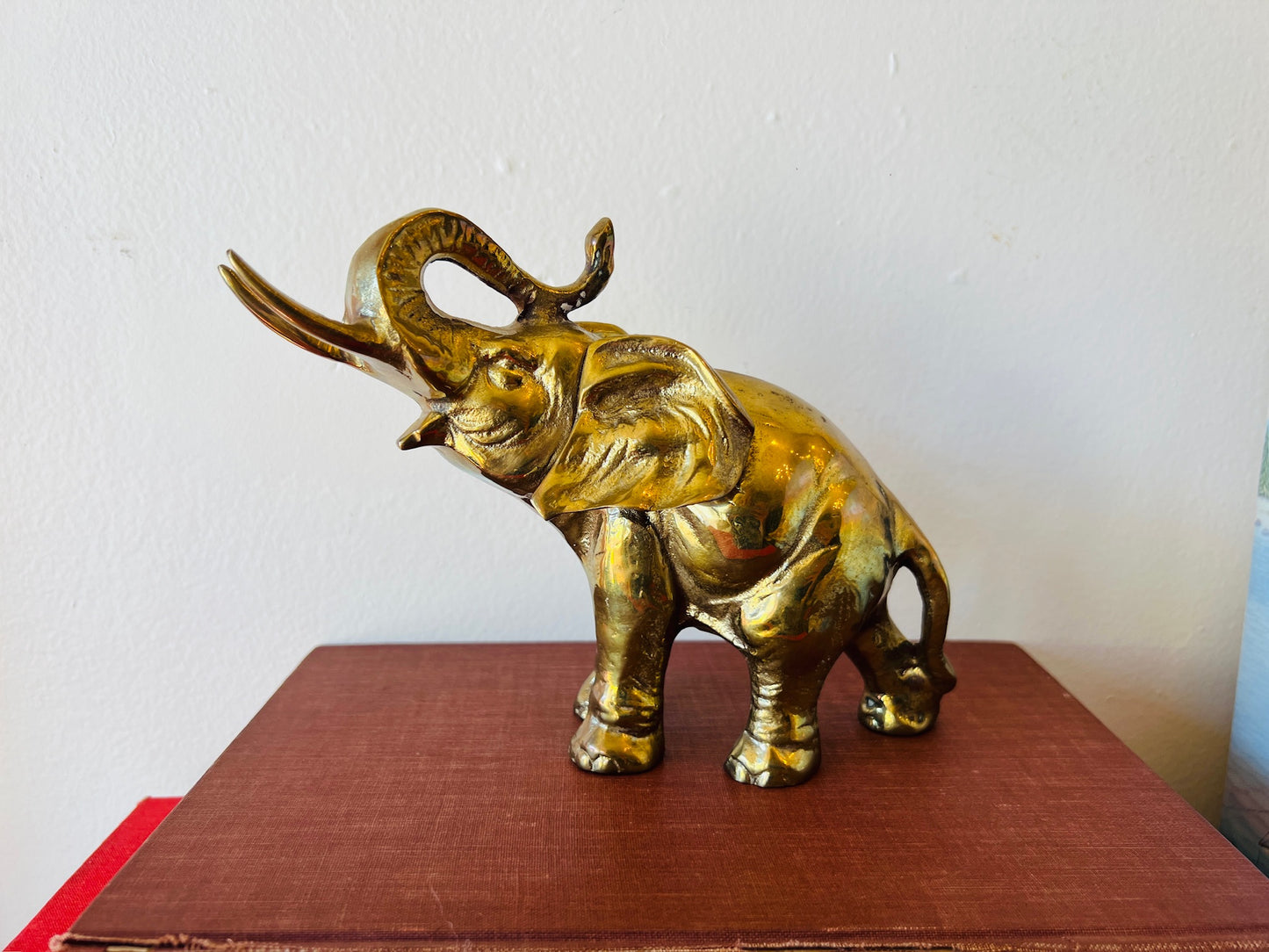 Vintage 1950s Brass Elephant Figurine