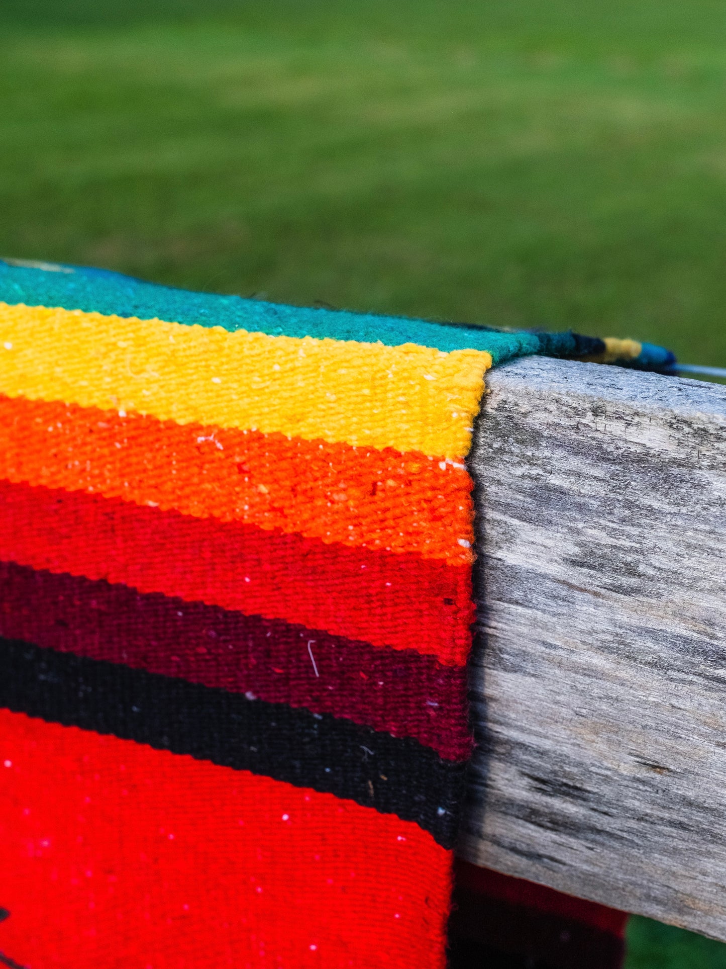 Vintage Tierra Roja Mexican Aztec Pattern Blanket
