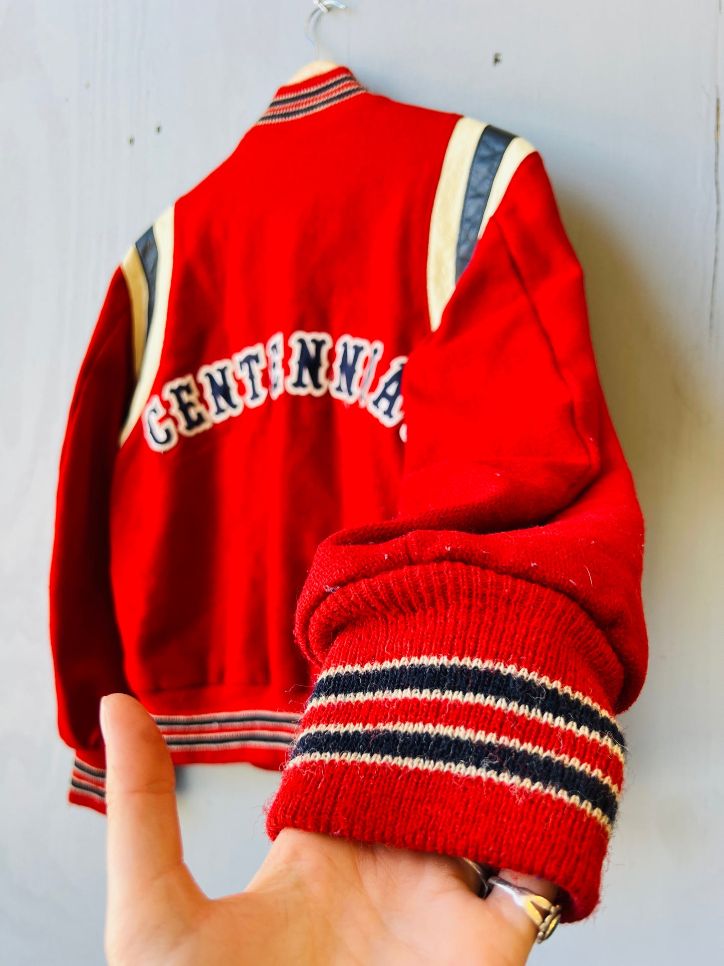 Vintage 1978-79 Red 100% Wool State Golf Championship Letterman Jacket