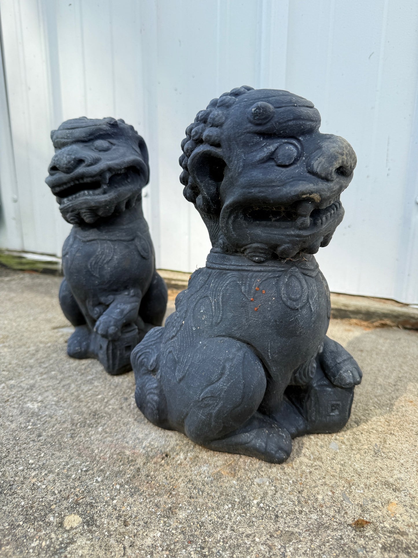 Concrete Foo Dog Statues | Set of 2