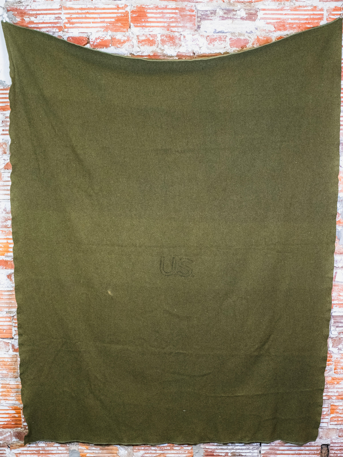 Vintage U.S. Military Green Wool Blanket