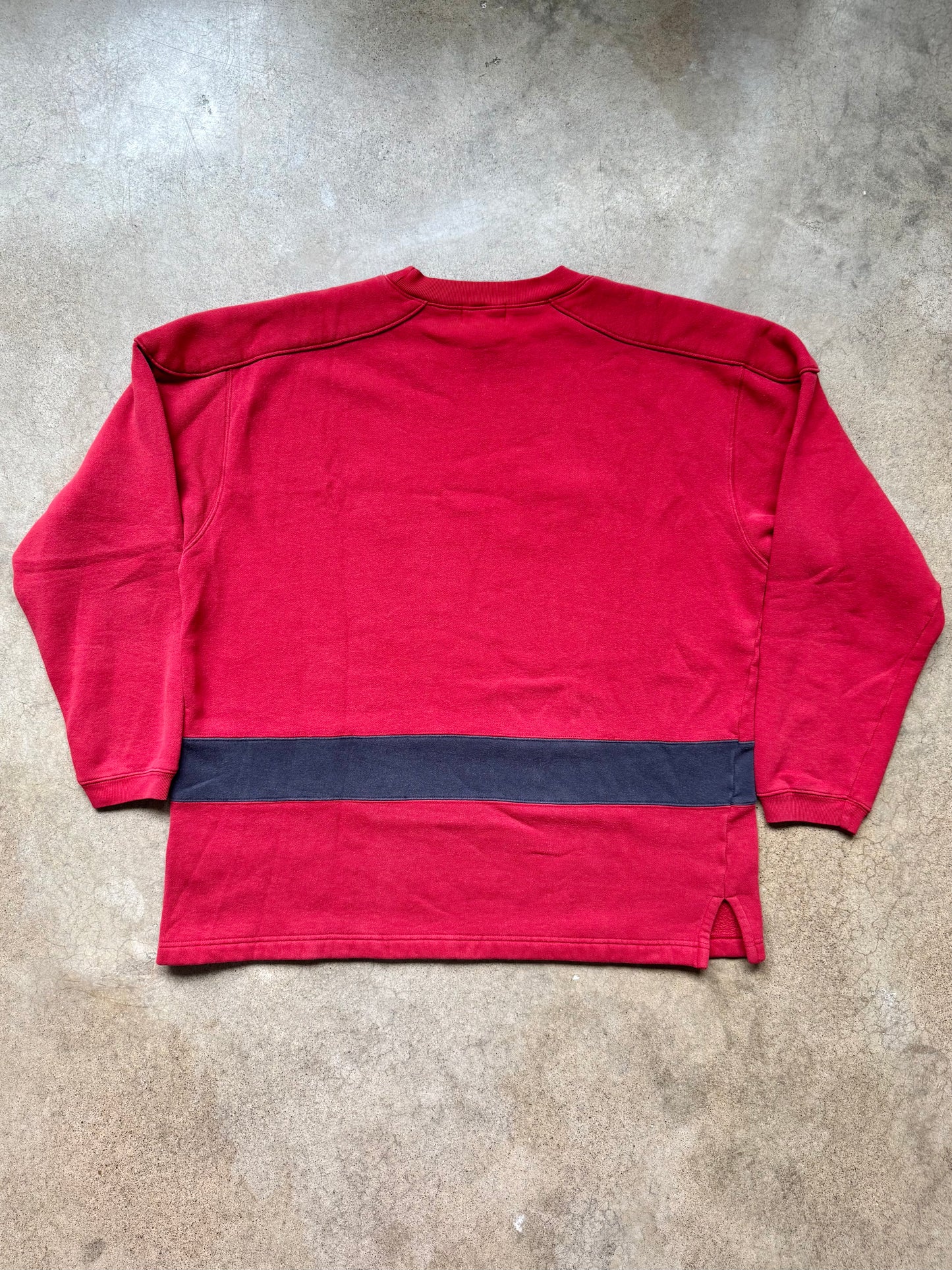 Vintage 1990s St. John’s Bay Sport Embroidered Red Crewneck Sweatshirt | Large