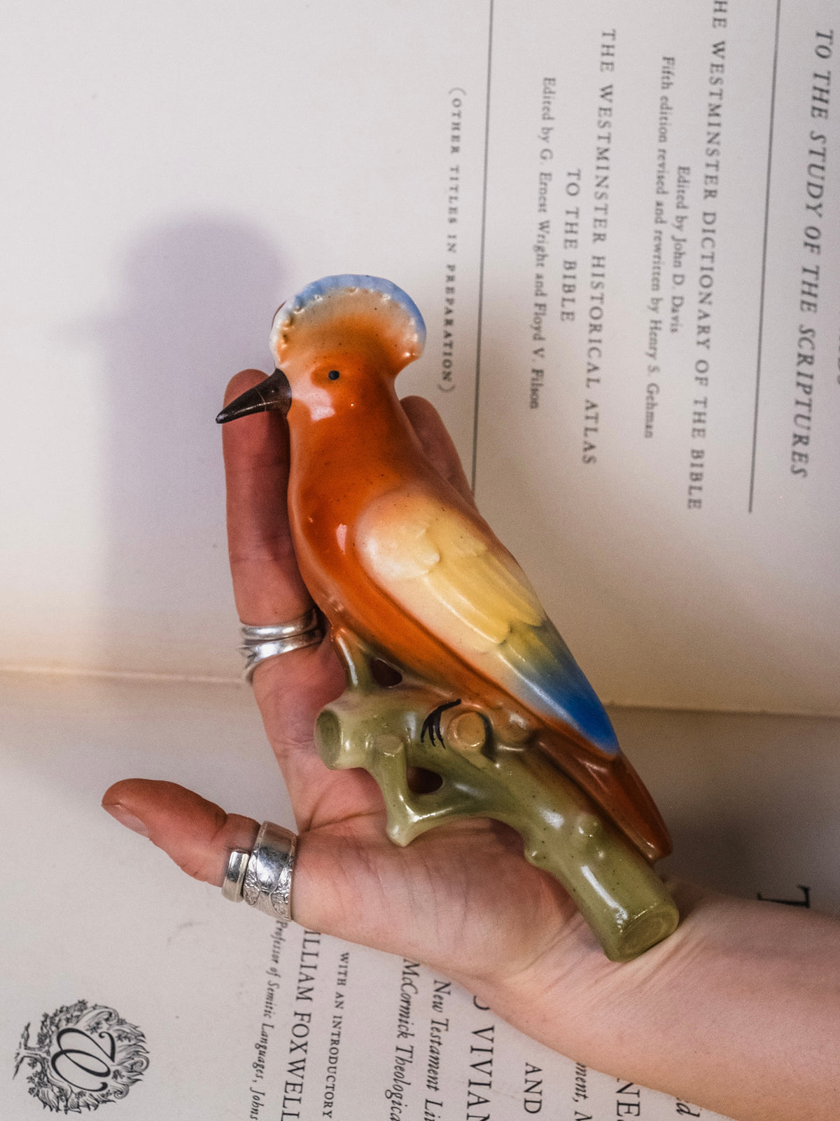 Vintage 1930s/40s Czechoslovakian Ceramic Bird Wall Pocket