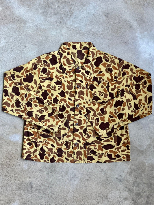 Vintage 1980s Black Sheep Camo Lightweight Cotton Hunting Jacket | L/XL