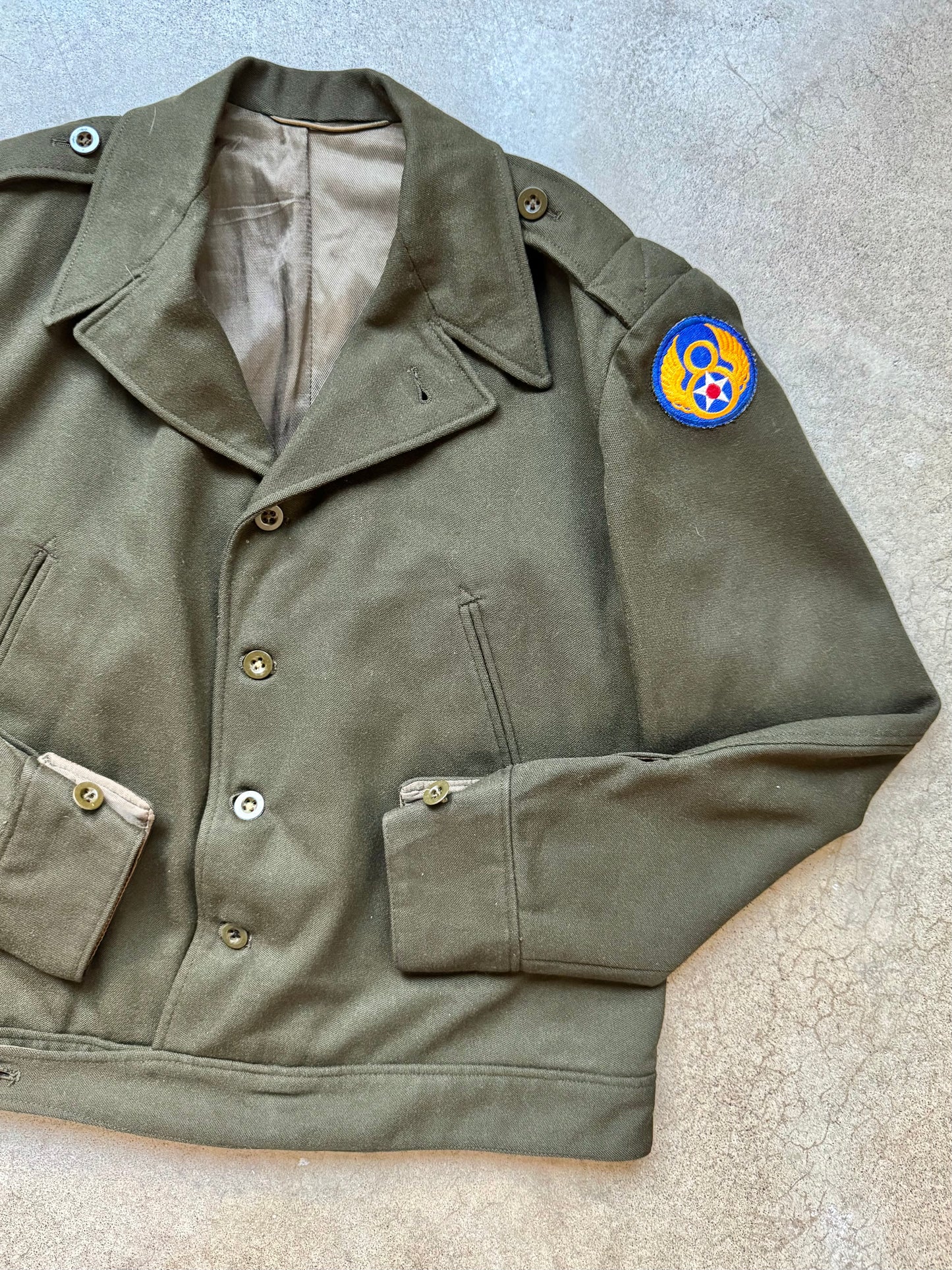 Vintage 1944 WWII U.S. Army 8th Air Force E.T.O Officer’s Field Jacket | 40S