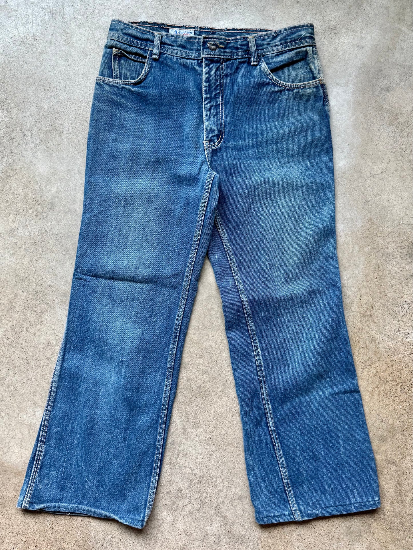 Vintage 1970s American Graffiti Faded Bootcut Flare Jeans | Waist 31”