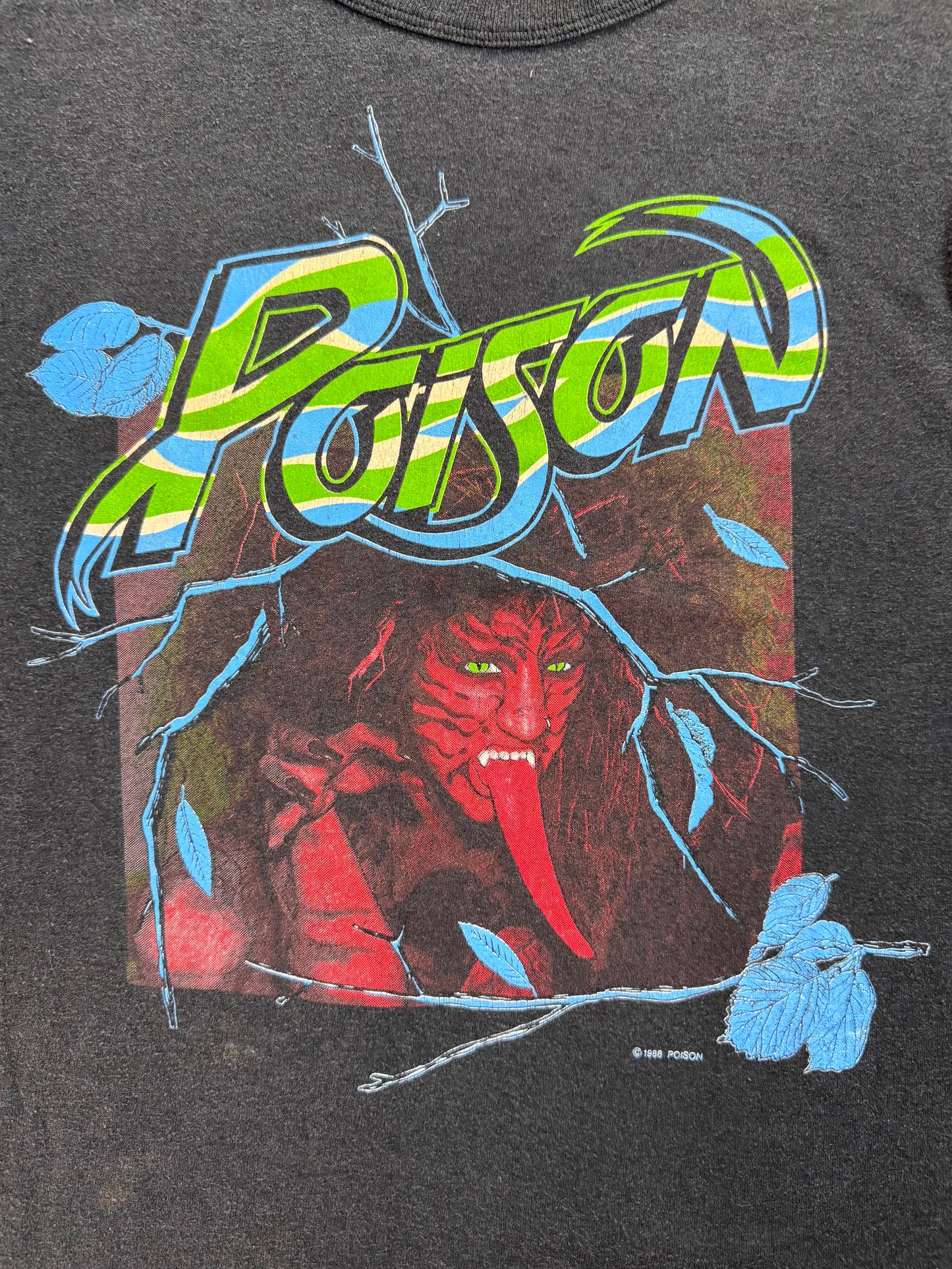 Vintage 1988 Poison "Open Up and Say…Ahh!" Tour Tee | Medium