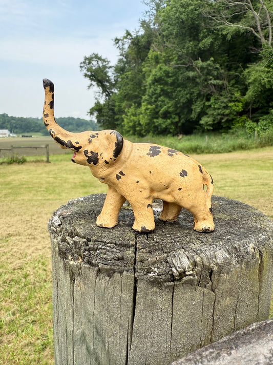 Vintage Cast Iron Elephant Figurine