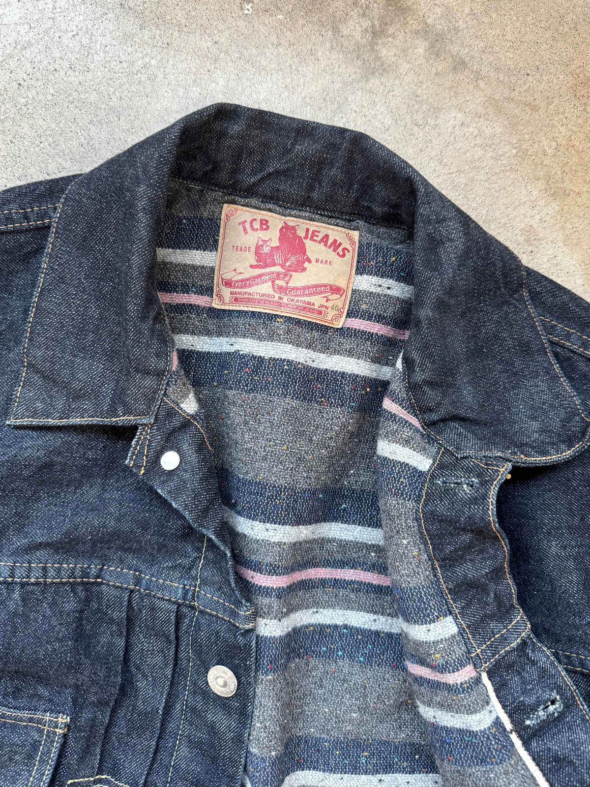 TCB Jeans 1950s Type II Reproduction Blanket Lined Selvedge Denim Jacket | 40