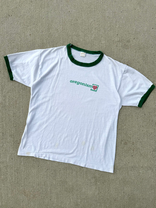 Vintage 1970s/80s “Oregonism” Short Sleeve Ringer Tee | L/XL