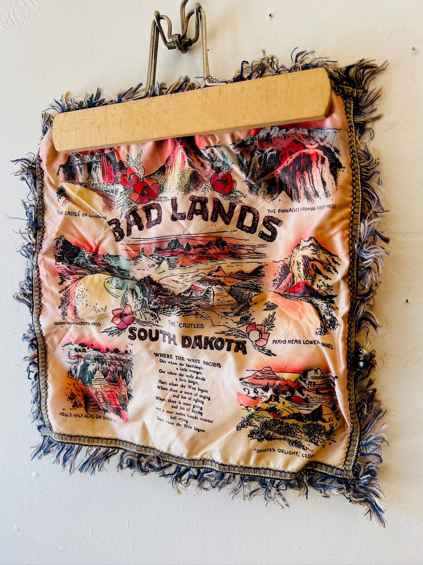 Vintage Bad Lands South Dakota Souvenir Pillow Sham