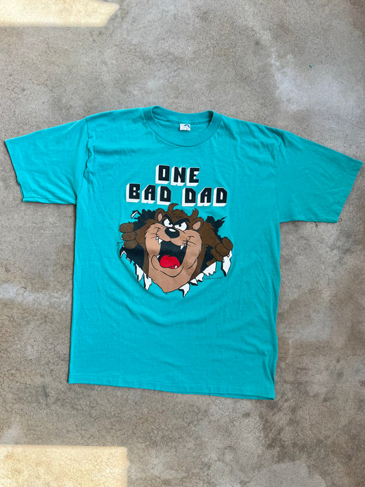 Vintage 1980s “One Bad Dad” Taz Cartoon Graphic Tee | XL