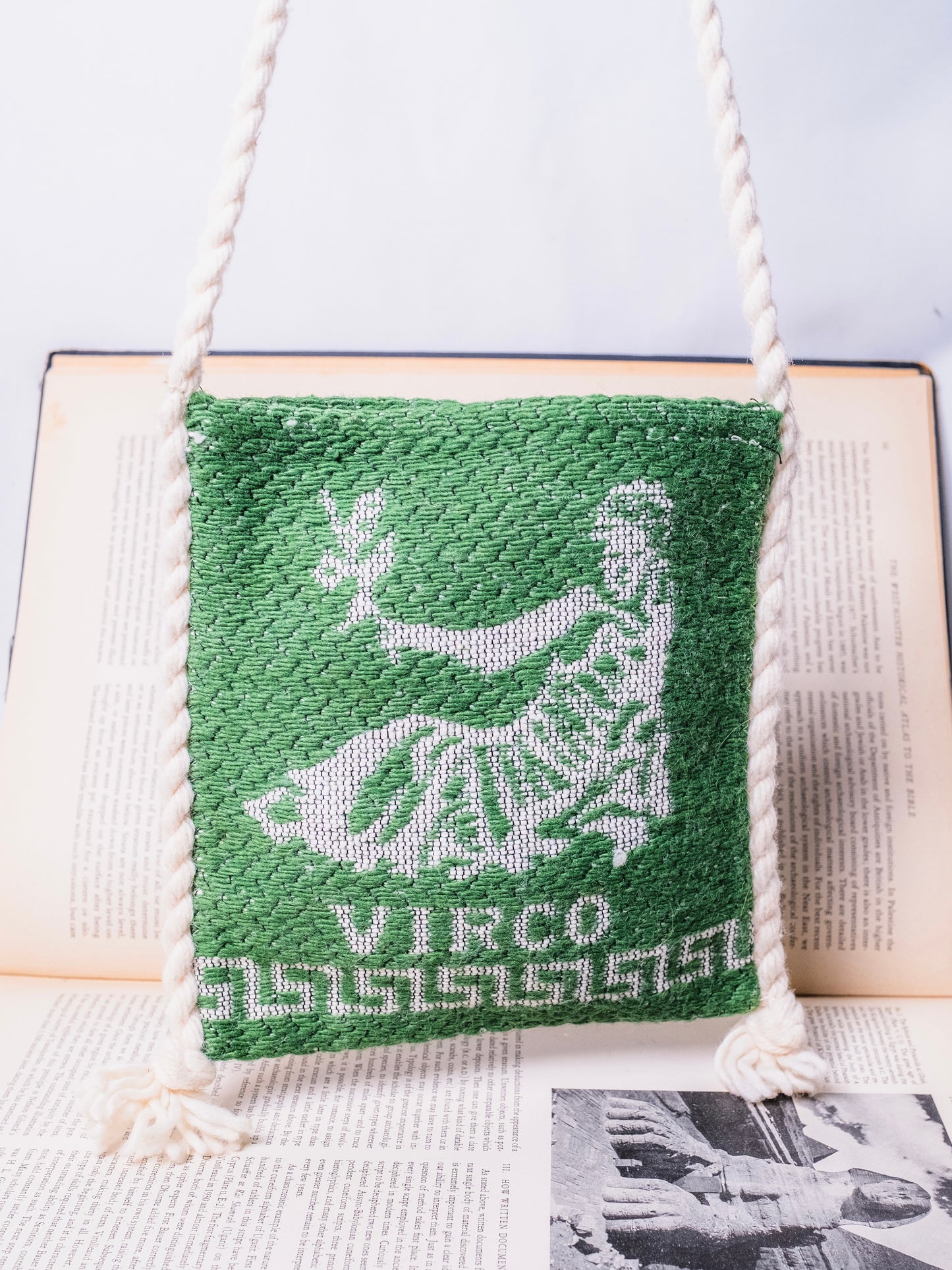 Vintage 1960s Greek "Virgo" Tapestry Bag