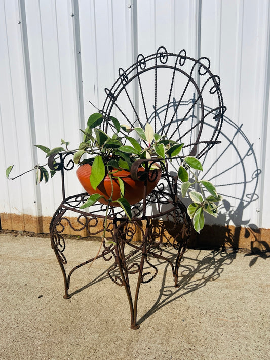 Vintage 1950s Salterini Wrought Iron Children’s Peacock Chair
