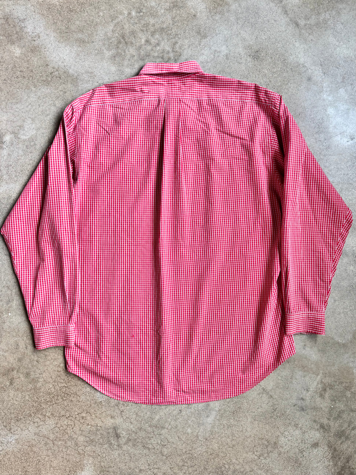 Vintage 1990s Ralph Lauren “Blake” Red Plaid Distressed Button-Down Shirt | Large