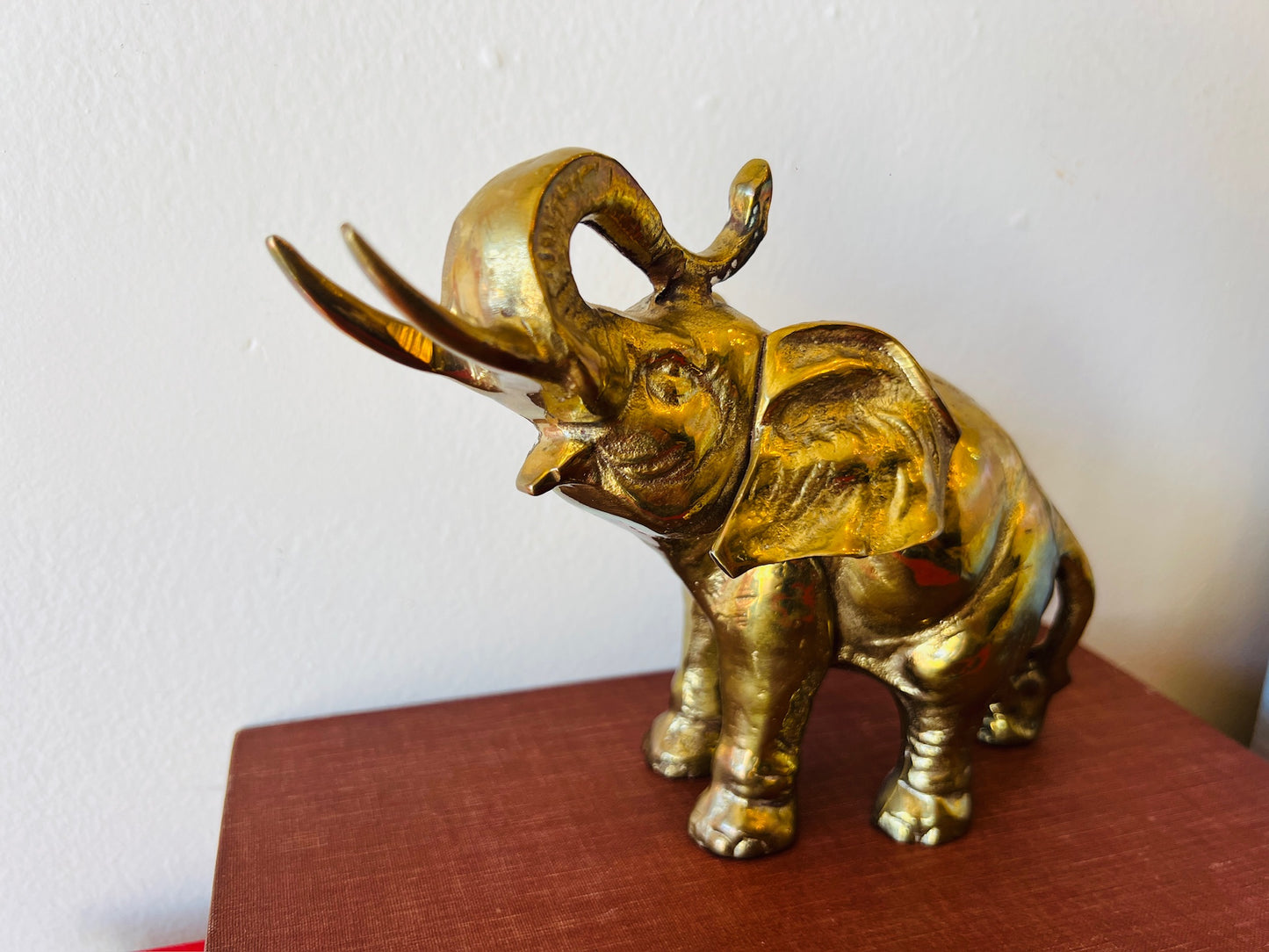 Vintage 1950s Brass Elephant Figurine