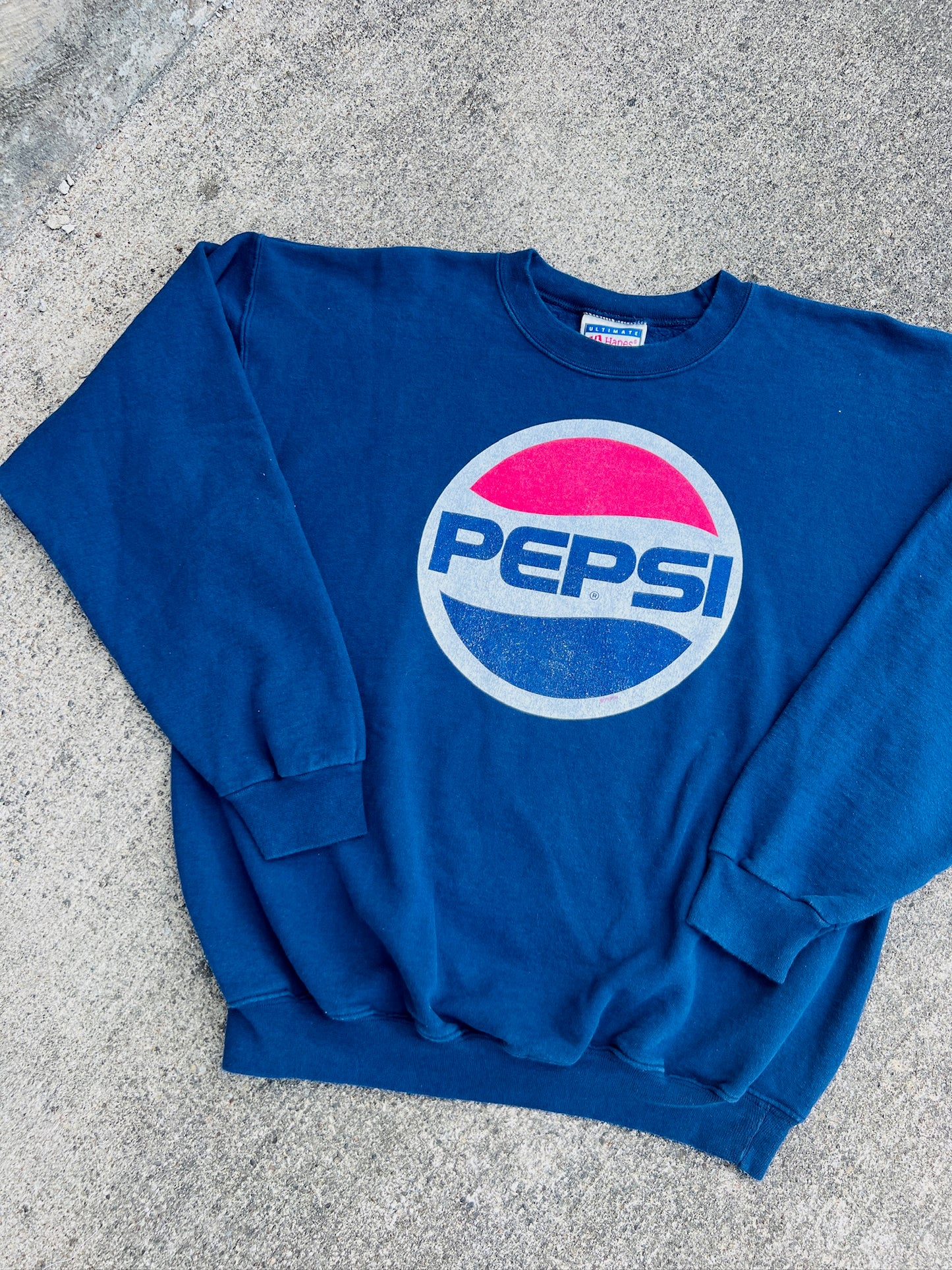 Vintage 1990s Pepsi Navy Crewneck Sweatshirt