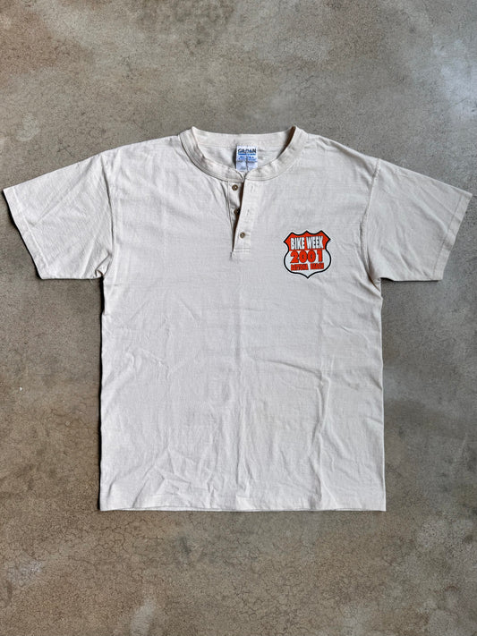 2001 Daytona Beach Bike Week Henley Graphic Tee | Medium