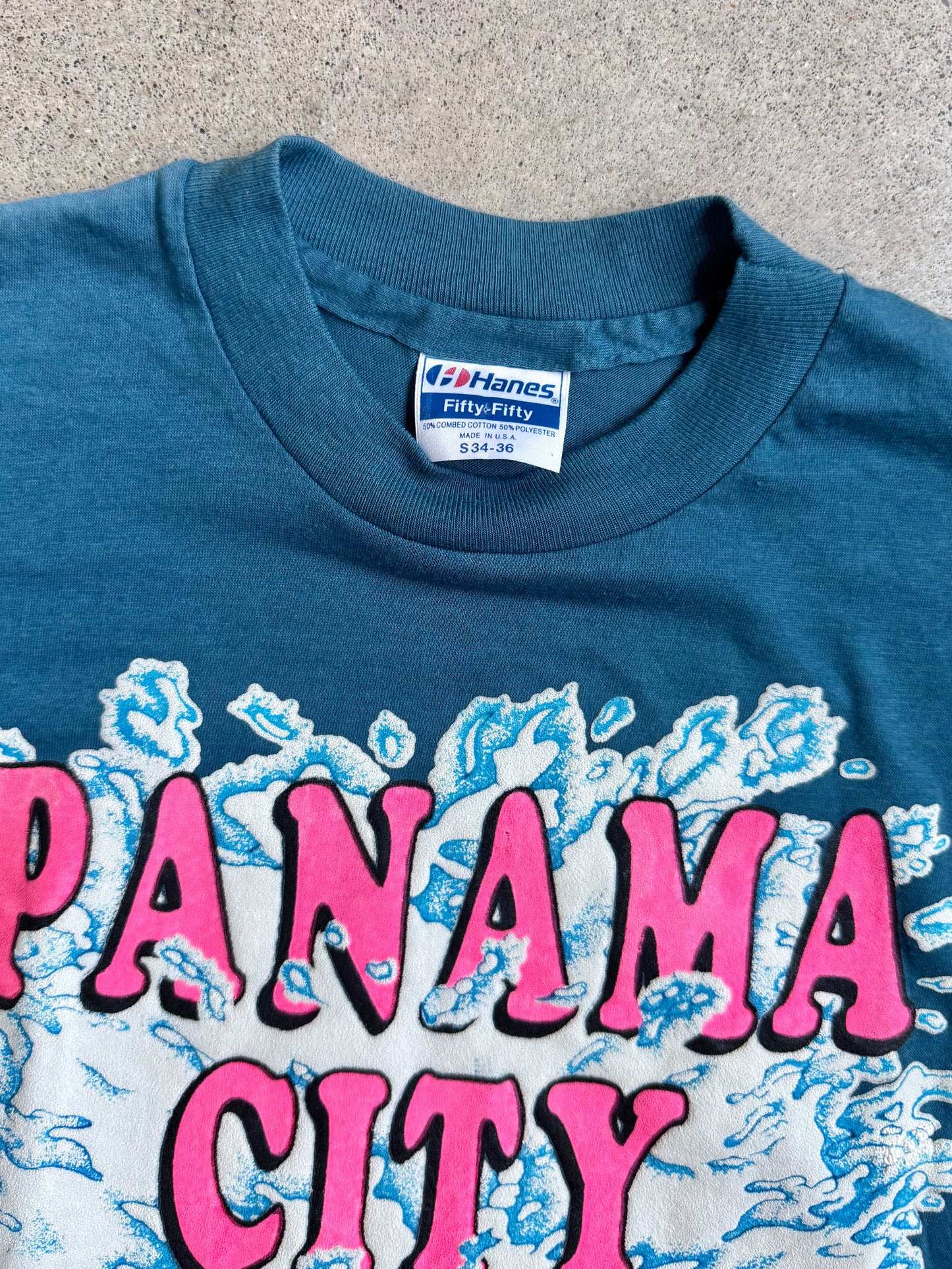 Vintage 1980s Panama City Beach Graphic Tee | Small