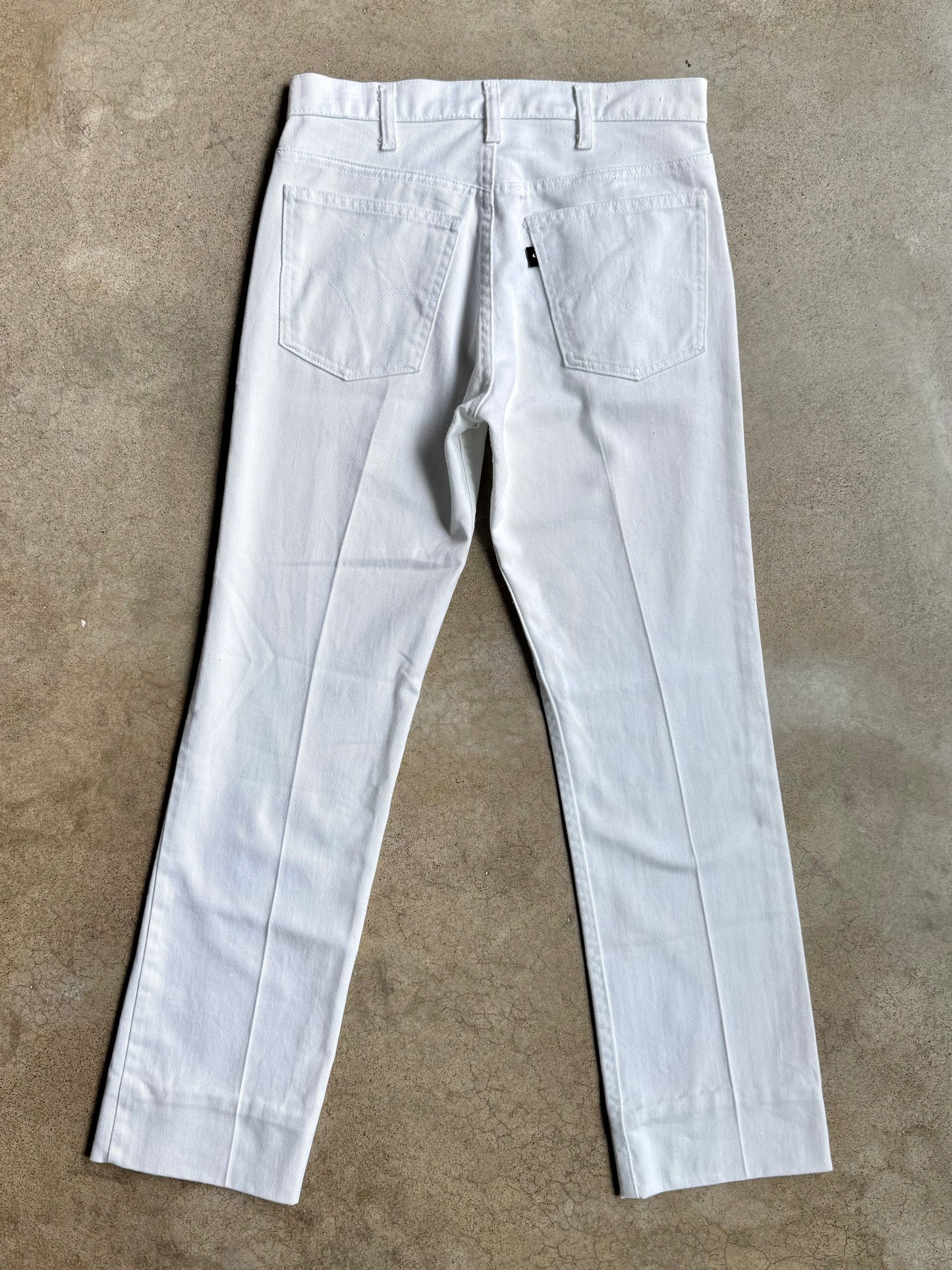 Vintage 1970s Levi’s Sta-Prest White Jeans | Waist 31”