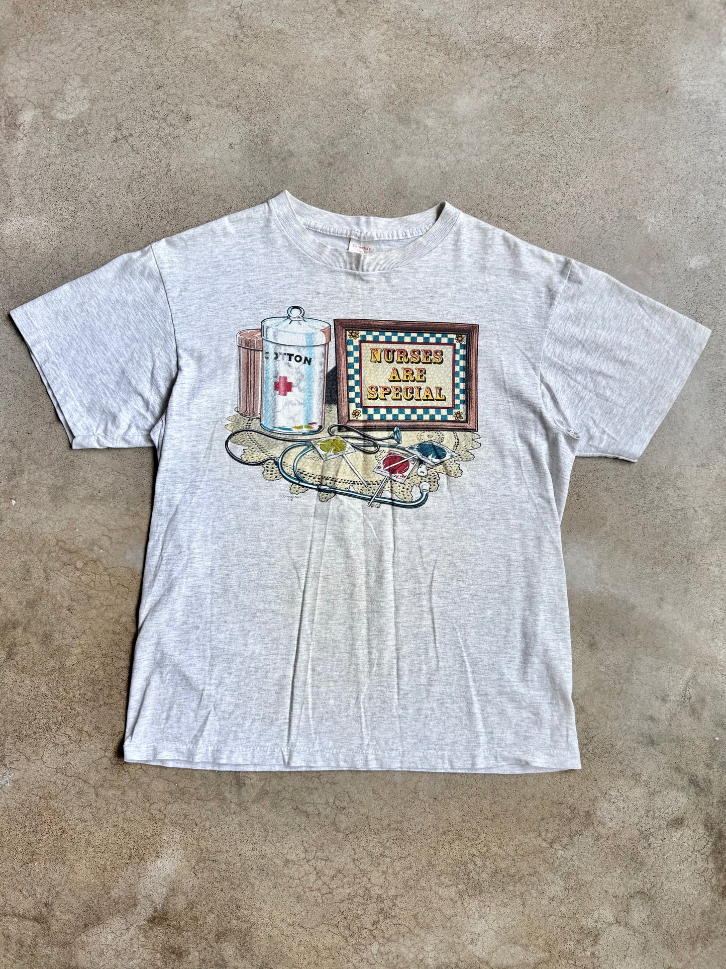 Vintage 1990s “Nurses Are Special” Graphic Tee | Large