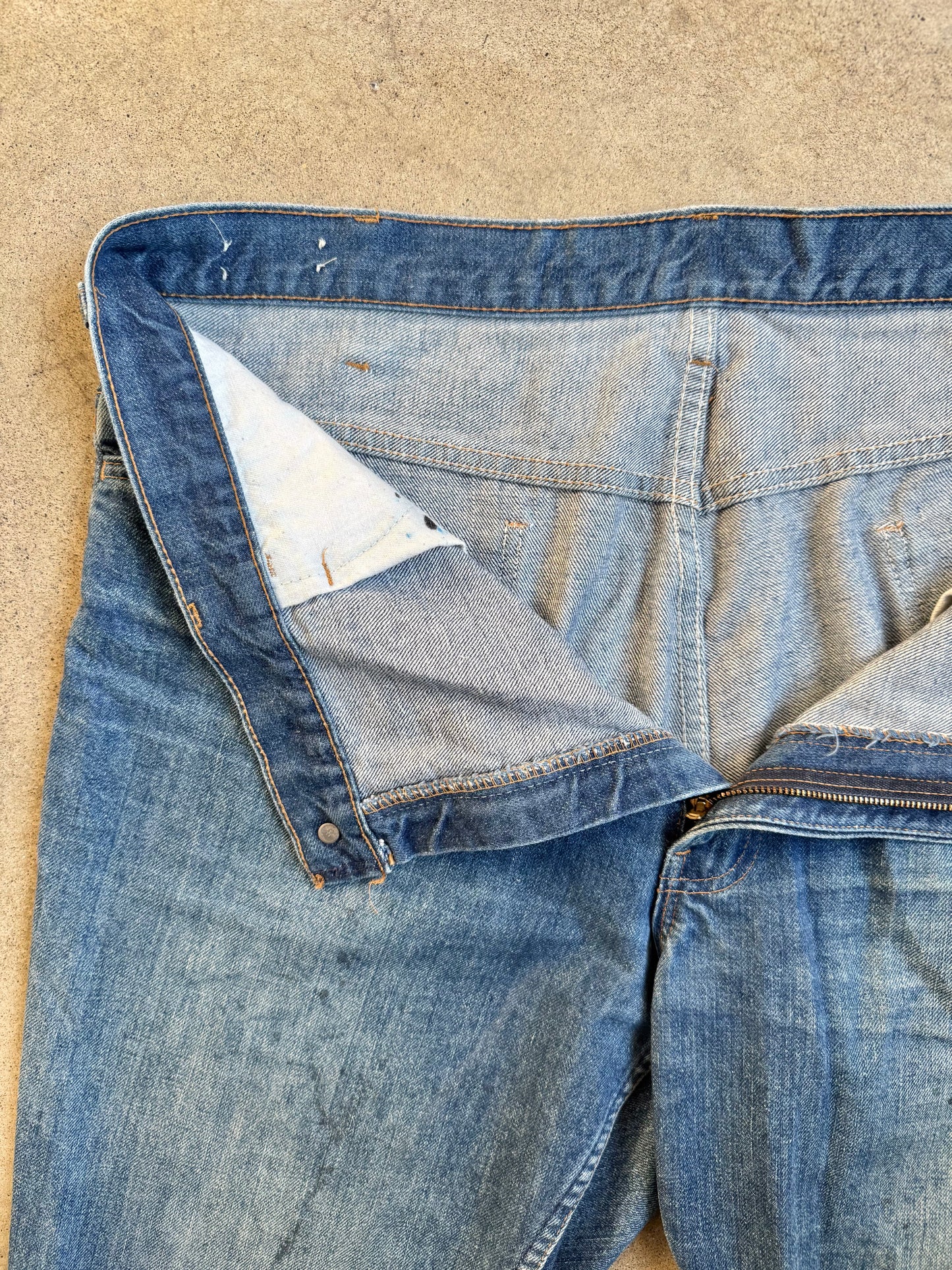 Vintage 1970s Levi's Orange Tab Worn Bootcut Jeans | Waist 40”