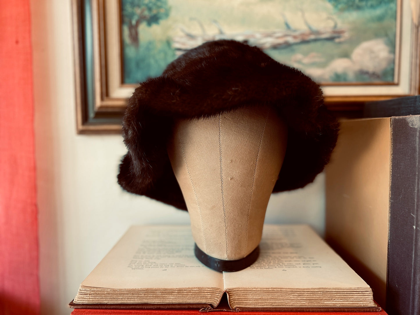 Vintage 1940s Leakas Furs Mink Bucket Hat