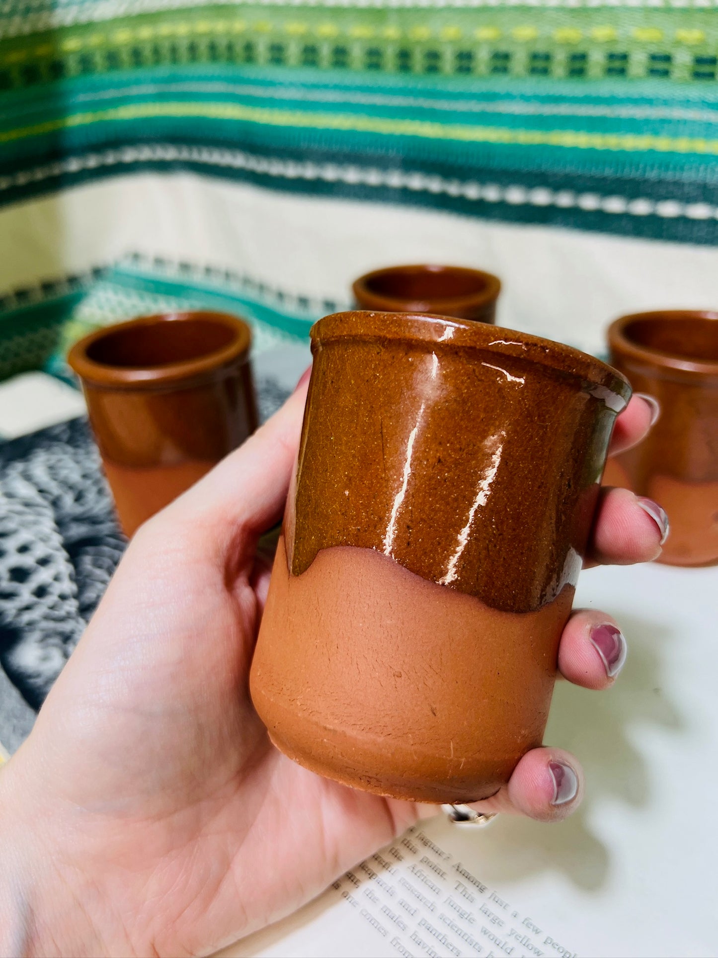 Vintage Terracotta Mini Cups (set of 4)