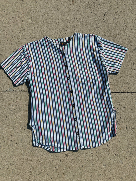 Vintage 1990s LizSport Striped Baseball Tee