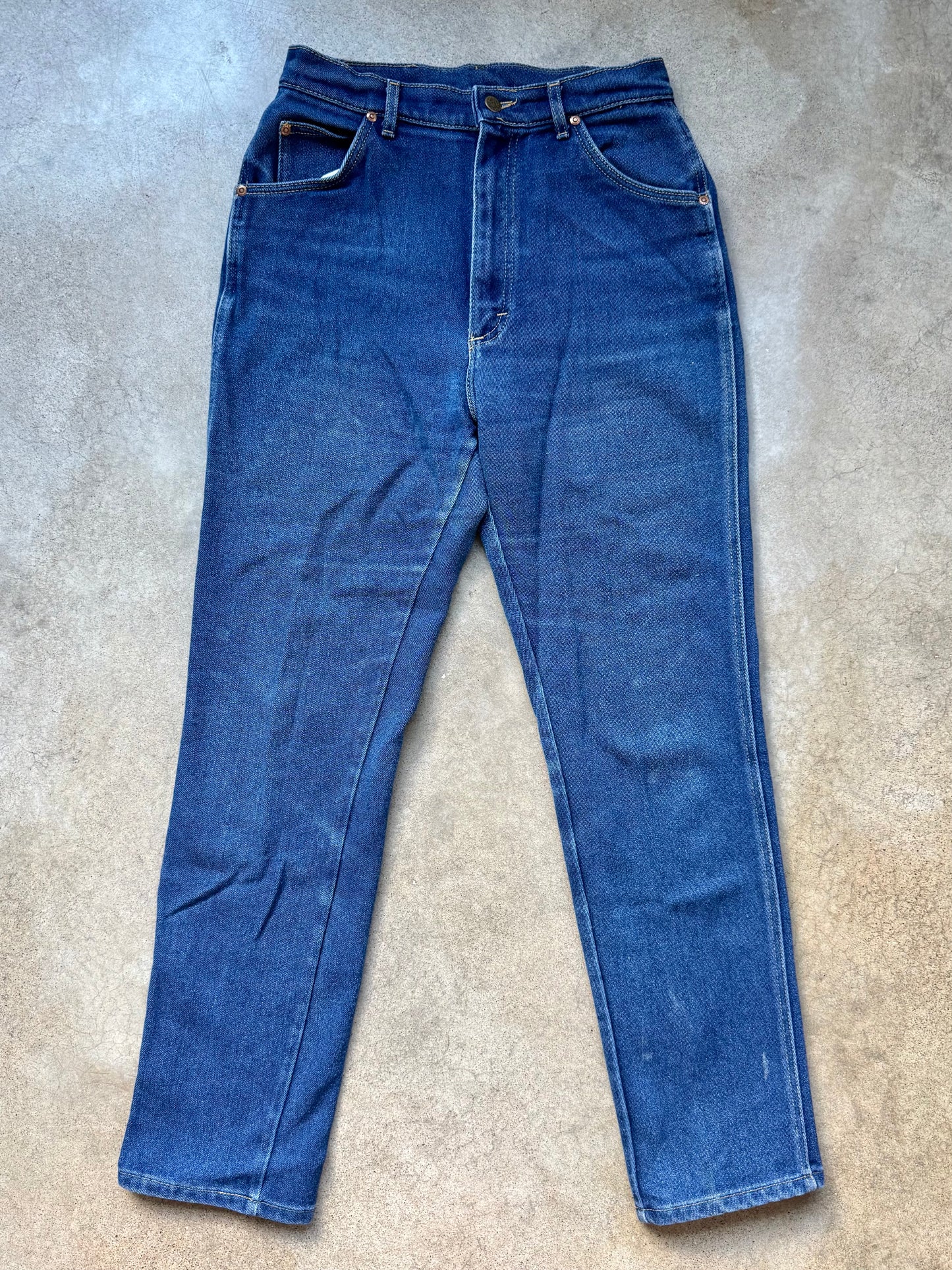 Vintage 1980s Lee Riders Dark Wash High-Waisted Jeans | Waist 28”