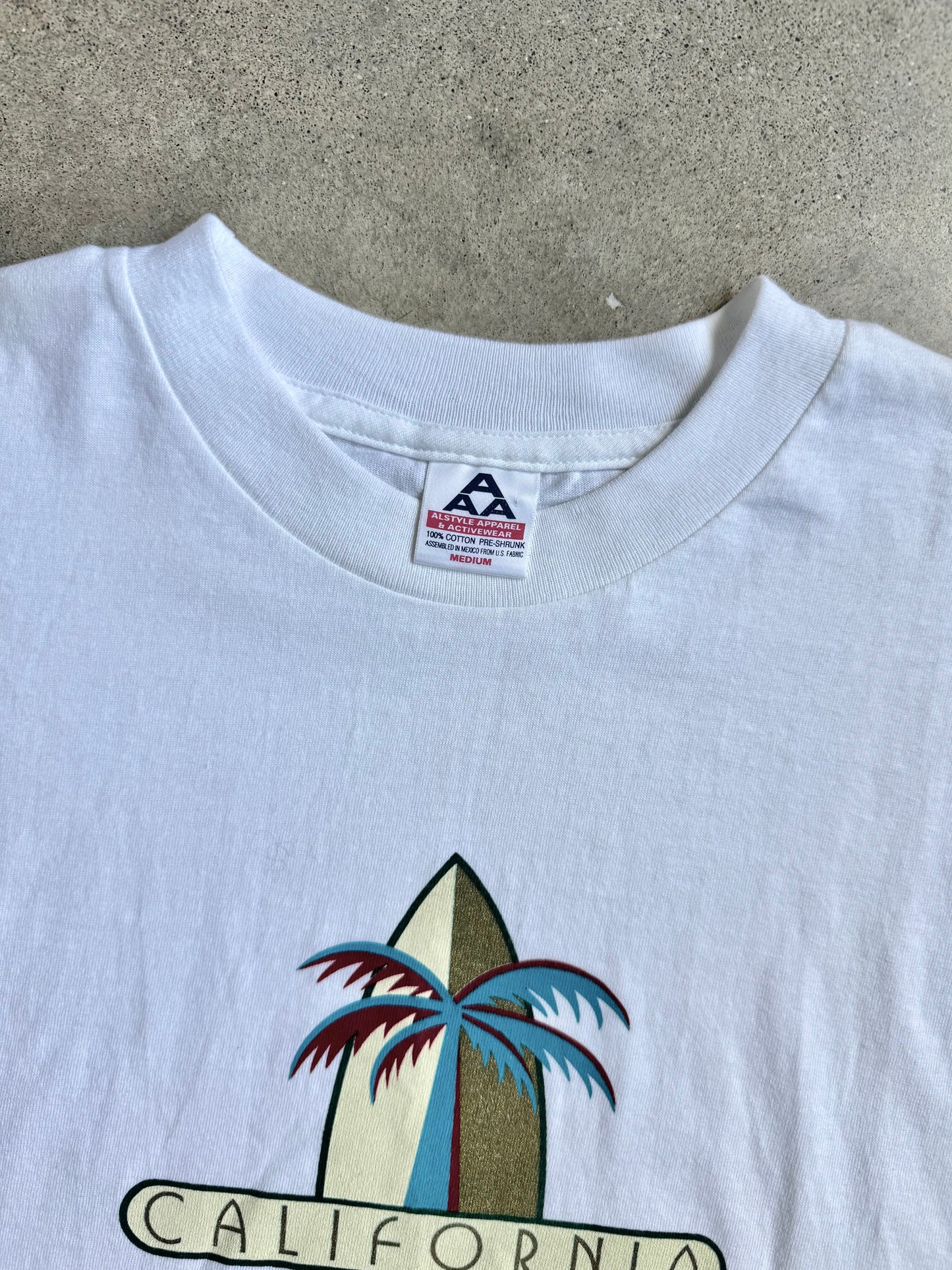 Vintage 1990s San Diego California Surf Board Graphic Tee | Medium