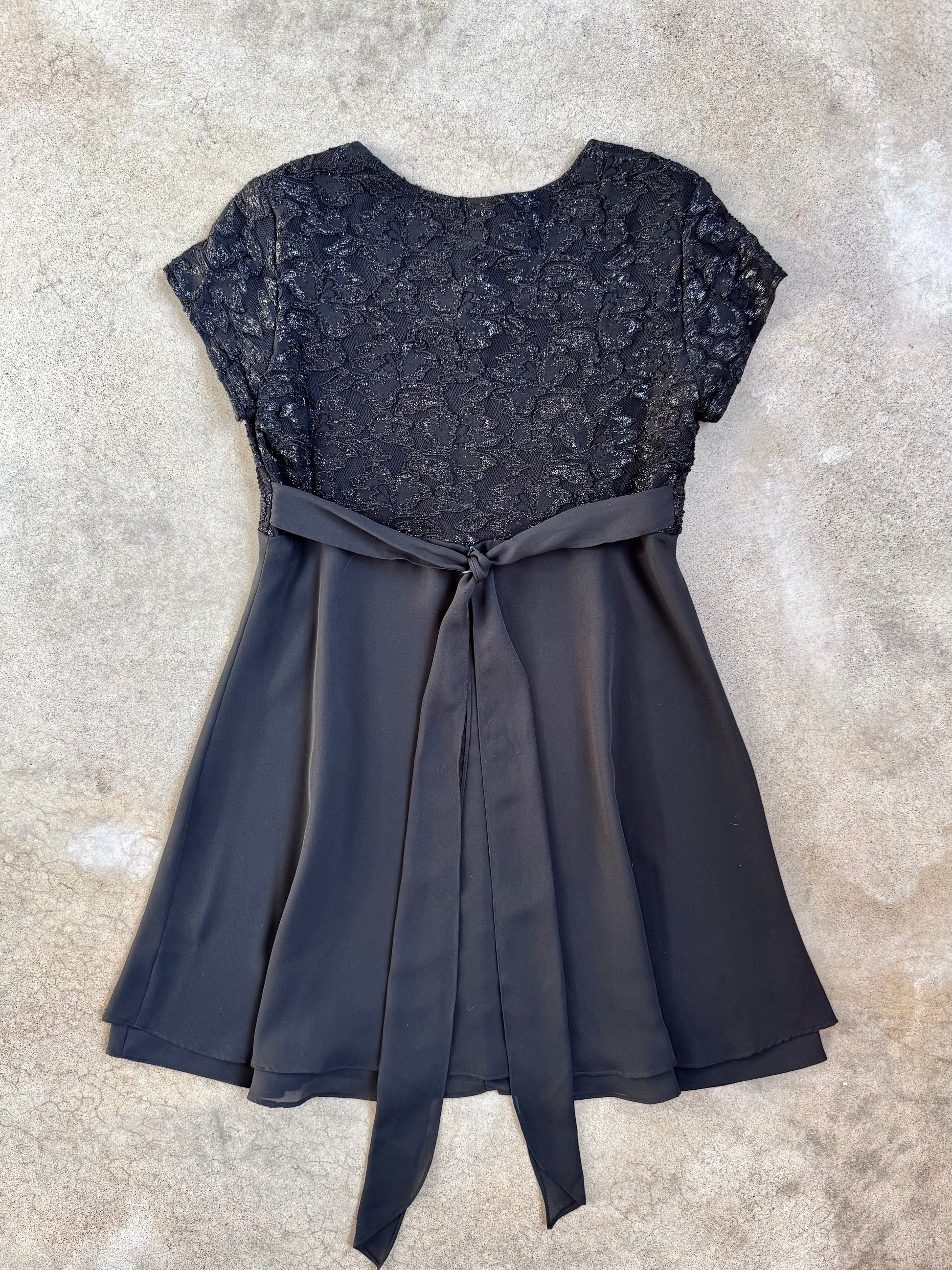 Vintage 1990s All That Jazz Black Metallic Lace A-Line Mini Dress | Me The Atomic Shop Vintage 1990s All That Jazz Black Metallic Lace A-Line Mini Dress | Me The Atomic Shop