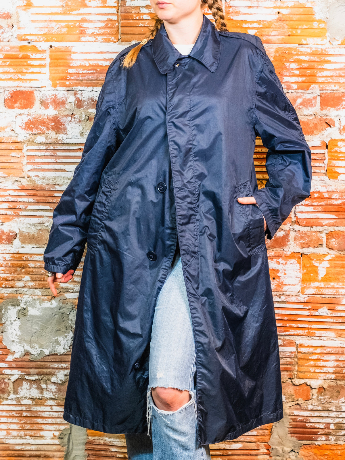 Vintage Vietnam Era Military U.S. Air Force Lightweight Nylon Raincoat | 38S